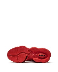 Baskets montantes en cuir rouges Nike