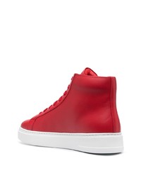 Baskets montantes en cuir rouges Philipp Plein