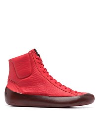 Baskets montantes en cuir rouges RBRSL RUBBER SOUL