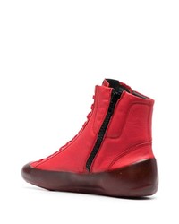 Baskets montantes en cuir rouges RBRSL RUBBER SOUL