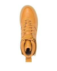 Baskets montantes en cuir tabac Nike