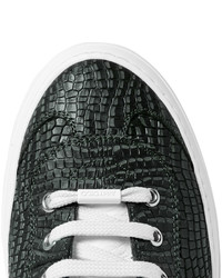 Baskets montantes en cuir vert foncé Jimmy Choo