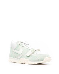 Baskets montantes en cuir vert menthe Nike