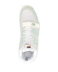 Baskets montantes en cuir vert menthe Nike