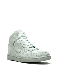 Baskets montantes en cuir vert menthe Nike