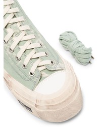 Baskets montantes en cuir vert menthe VISVIM