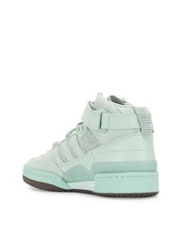 Baskets montantes en cuir vert menthe adidas