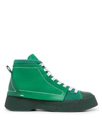 Baskets montantes en cuir vertes JW Anderson