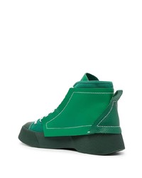 Baskets montantes en cuir vertes JW Anderson