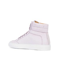 Baskets montantes en cuir violet clair Koio