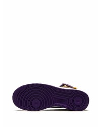 Baskets montantes en cuir violettes Nike