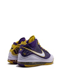 Baskets montantes en cuir violettes Nike
