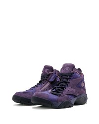 Baskets montantes en cuir violettes Nike