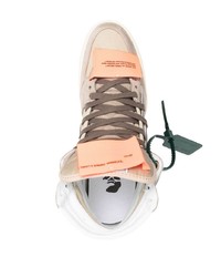 Baskets montantes en daim beiges Off-White