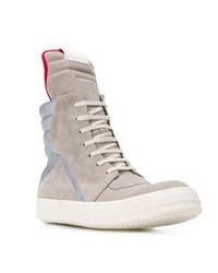 Baskets montantes en daim beiges Rick Owens