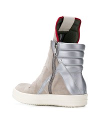 Baskets montantes en daim beiges Rick Owens