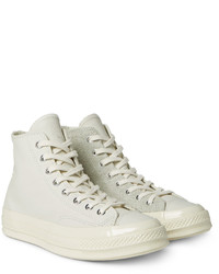 Baskets montantes en daim blanches Converse