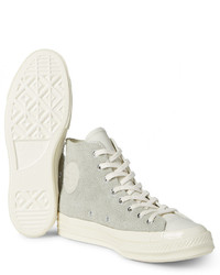 Baskets montantes en daim blanches Converse