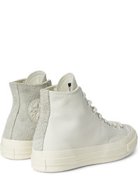 Baskets montantes en daim blanches Converse