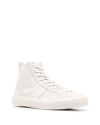 Baskets montantes en daim blanches Tom Ford