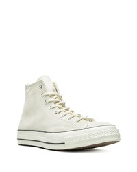 Baskets montantes en daim blanches Converse