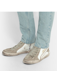 Baskets montantes en daim blanches Golden Goose Deluxe Brand