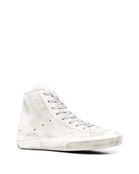 Baskets montantes en daim blanches Golden Goose