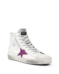 Baskets montantes en daim blanches Golden Goose