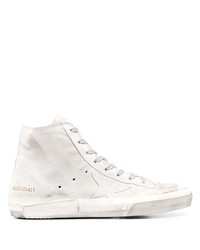 Baskets montantes en daim blanches Golden Goose