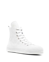 Baskets montantes en daim blanches Ann Demeulemeester