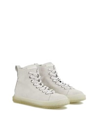 Baskets montantes en daim blanches Giuseppe Zanotti