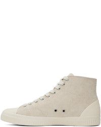 Baskets montantes en daim blanches Fred Perry