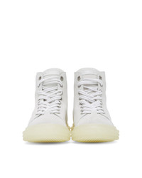 Baskets montantes en daim blanches Giuseppe Zanotti