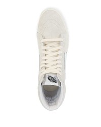 Baskets montantes en daim blanches Vans