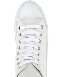 Baskets montantes en daim blanches Ann Demeulemeester