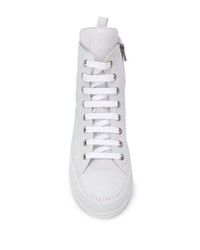 Baskets montantes en daim blanches Ann Demeulemeester