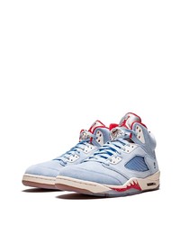 Baskets montantes en daim bleu clair Jordan