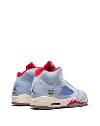 Baskets montantes en daim bleu clair Jordan