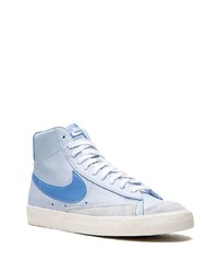 Baskets montantes en daim bleu clair Nike