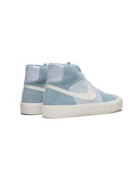 Baskets montantes en daim bleu clair Nike