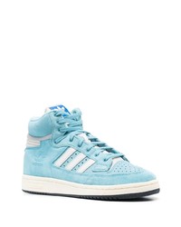 Baskets montantes en daim bleu clair adidas