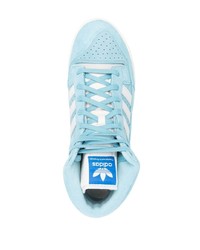 Baskets montantes en daim bleu clair adidas