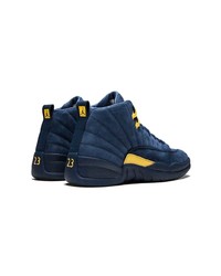 Baskets montantes en daim bleu marine Jordan