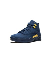 Baskets montantes en daim bleu marine Jordan