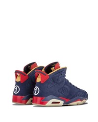 Baskets montantes en daim bleu marine Jordan