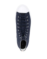 Baskets montantes en daim bleu marine Paul Smith