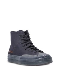 Baskets montantes en daim bleu marine Converse