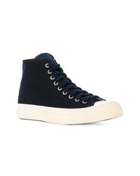 Baskets montantes en daim bleu marine Visvim