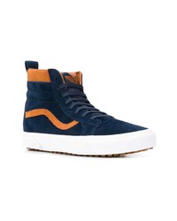 Baskets montantes en daim bleu marine Vans