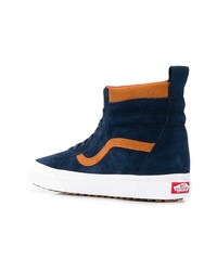 Baskets montantes en daim bleu marine Vans